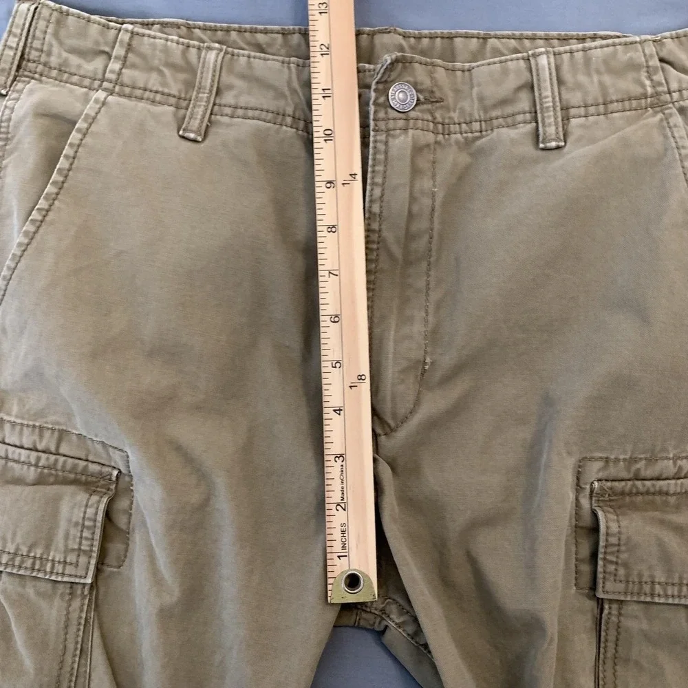 Levi's Cargo Pants Mens 34x30 Beige Cotton Loose Fit Canvas Workwear Utility